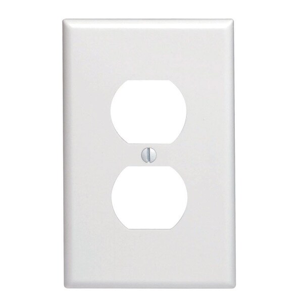 Leviton Leviton White 1 gang Thermoset Plastic Duplex Wall Plate 1 pk 80503-00W - main